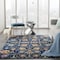 Homeroots 5 x 7 ft. Navy Blue Floral Buds Area Rug 385229 - alternate 4